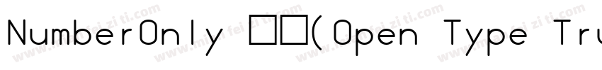 NumberOnly 粗体(Open Type TrueType)(V字体转换